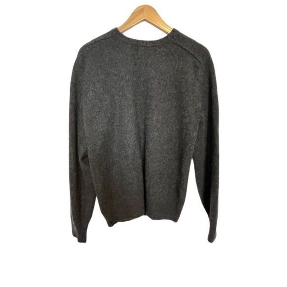 Vintage Cashmere Crew Neck Sweater Gray Unisex Pullover L